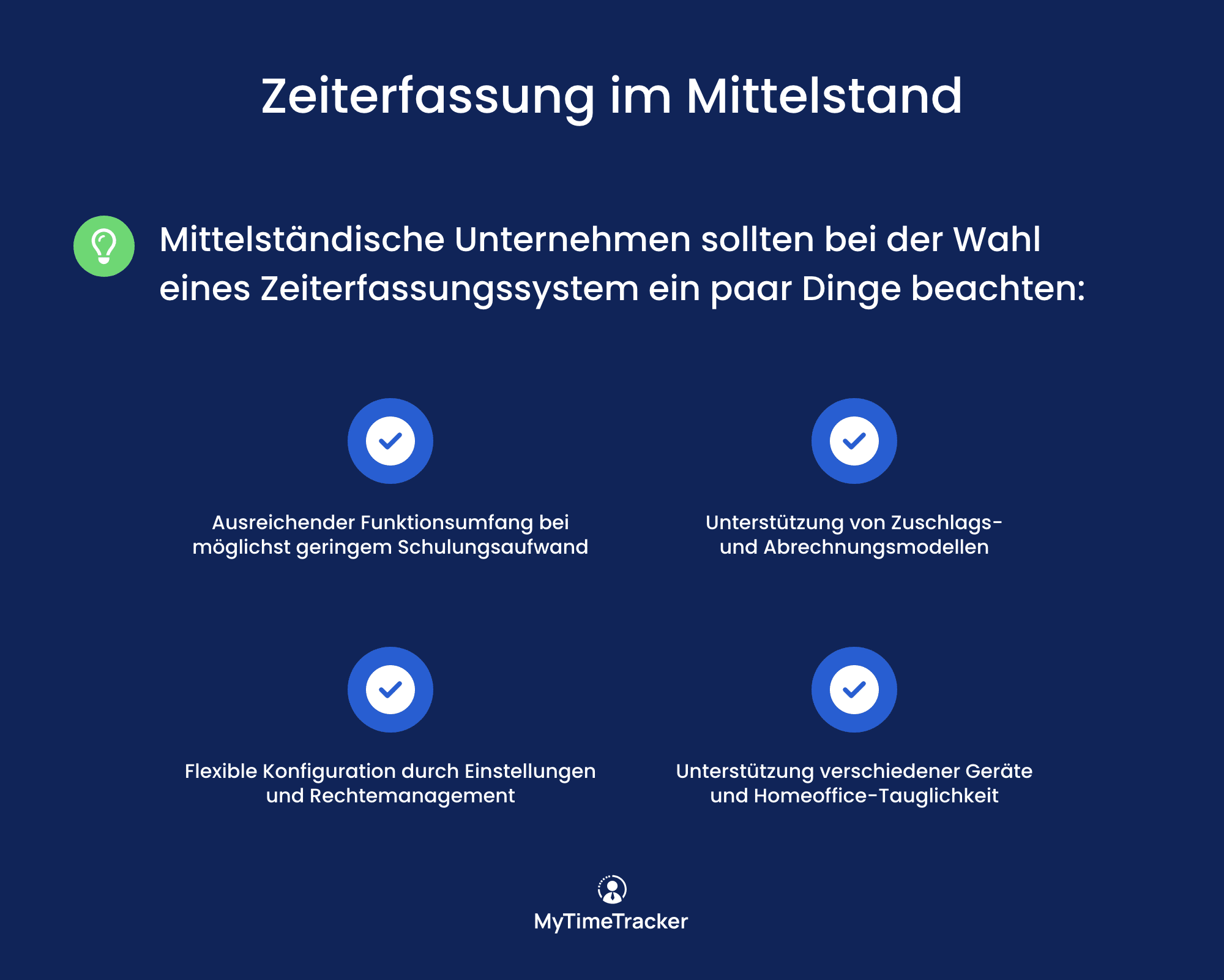 Zeiterfassung im Mittelstand Checkliste